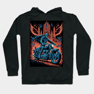 Skeleton Riding Motorbike Hoodie